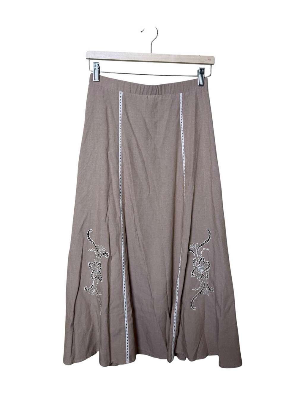 New Adrianna Papell Cottagecore Embroidered Peplum Top & Maxi Skirt Set Small - Picture 4 of 9